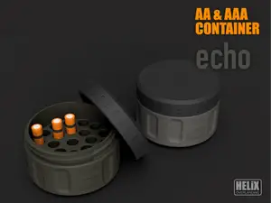 AA & AAA Battery Vault – rugged  Screw-Top Edition