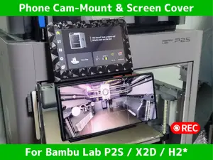 X2D/P2S Screen Cover with Smartphone Camera-Mount