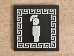 Men's Restroom Sign - Toilet Door Plate