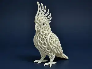 Cacatoès élégance    * SCULPTURE ANIMALE AJOUREE *