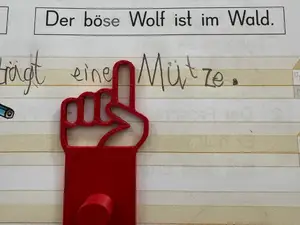 Schreibhilfe - Fingerlücke - Schreiblücke