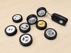 Car Wheel Spinner Keychains Print-in-Place