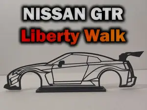 NISSAN GTR Liberty Walk * Car Outline \ WallArt
