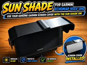 Garmin ECHOMAP 95SV Sun Shade - OEM Cover Ready