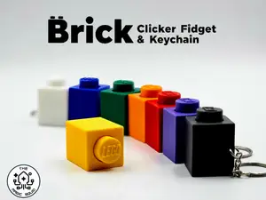 Brick Fidget and Keychain - Simple, Clicky & Cute