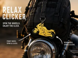 Motorcycle Relax Clicker Keychain