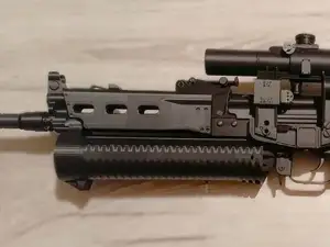 Handguard of PP-19 Bizon toy gun (non-functional)