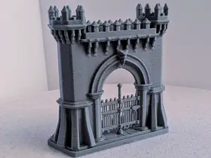 Medieval Fortress Gate miniature 046