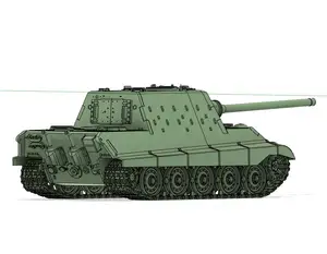 Tank Jagdtiger scale 1:18 (59cm) detail,no support