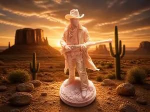 Western Cowboy mit Gewehr