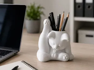 Funny Cat Pen Holder