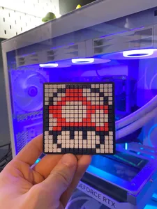 Mario Mushroom Pixel Art Puzzle