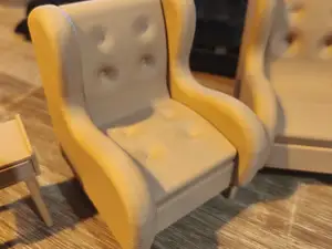 Miniature dollhouse armchair