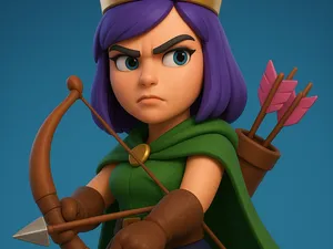 Reina Arquera – Figura 3D Clash Royale