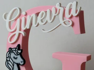 Lettera G Ginevra Personalizzata Customizable Name