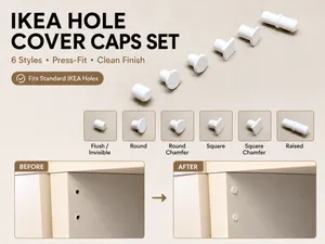 IKEA Cabinet Hole Cover Caps Set (6 Styles)