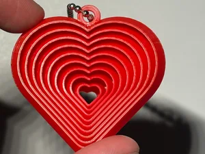 Fidget Heart Keychain