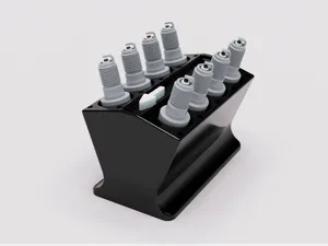 Spark Plug Holder in V8 shape