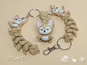 Flexi Long Tail Fennec Fox - Strong Joints