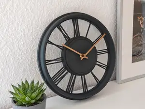 große Skelett Wanduhr römische Ziffern Kit 011