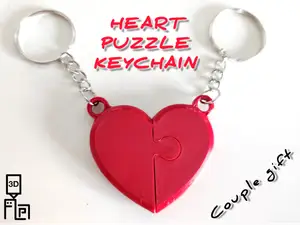 Portachiavi puzzle cuore per coppie