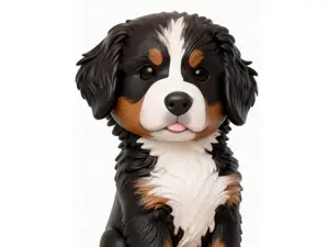 Bernese Mountain Dog Figurine – cute puppy dog toy