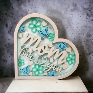 Love You Mom! Layered Mandala Plaque