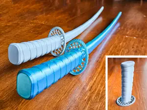 Long Organic Katana (print in place) no supports