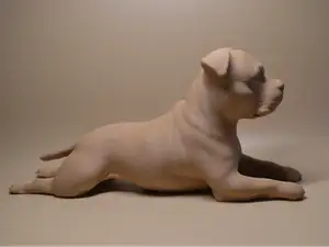 Laying staffy