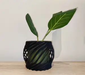 See-Through Swirl Flower Pot