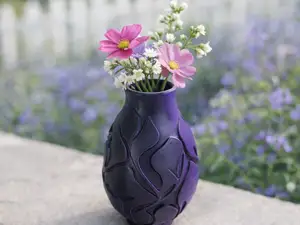 Nachtlila Ranken-Vase