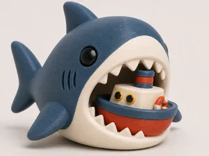 Tiburón con barco