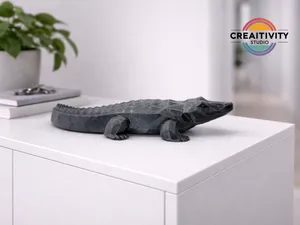 Low-Poly Krokodil "Basilisk" - Free Commercial Use