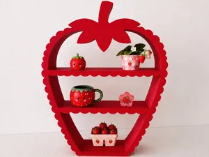 Cute Strawberry Display Shelf|No Supports|No AMS