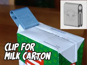 Clip chiusura cartone del latte con/senza mucca