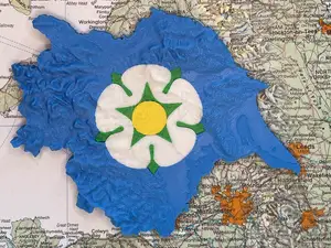 Yorkshire flag topographical model