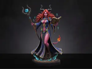 Miniatura D&D Tiefling - Wizard / Sorcerer 45mm