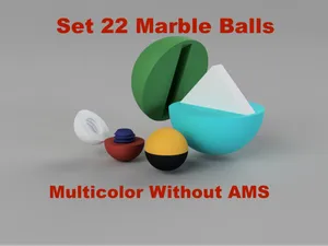 Set 22 Marble Run Ball-11 Sizes, Multicolor No AMS