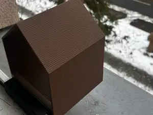 Birdhouse with holder for plastic windows - feeder