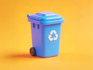 垃圾桶摆件-生活用品系列家居百货大全-儿童过家家涂色玩具