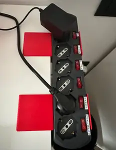 Electric power strip desk support