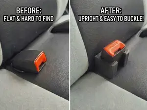 Universal seatbelt buckle stabilizer