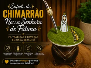 Enfeite de Chimarrão Nossa Senhora de Fátima