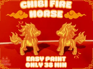 Chibi Fire Horse [Easy Print!]