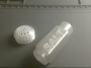 3D printed salt shaker.