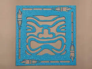 Tiki Hawaii Mask Stencil Template