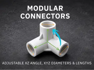 Customizable 3-Way Connector – Variable Arms/Tilt