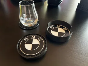 BMW Themed Coaster & Holder set