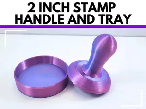 2 Inch Circle Stamp with Stamp Holder Tray