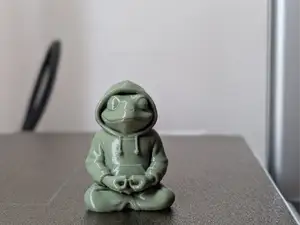 Meditating Hoodie Frog – Zen Sculpture